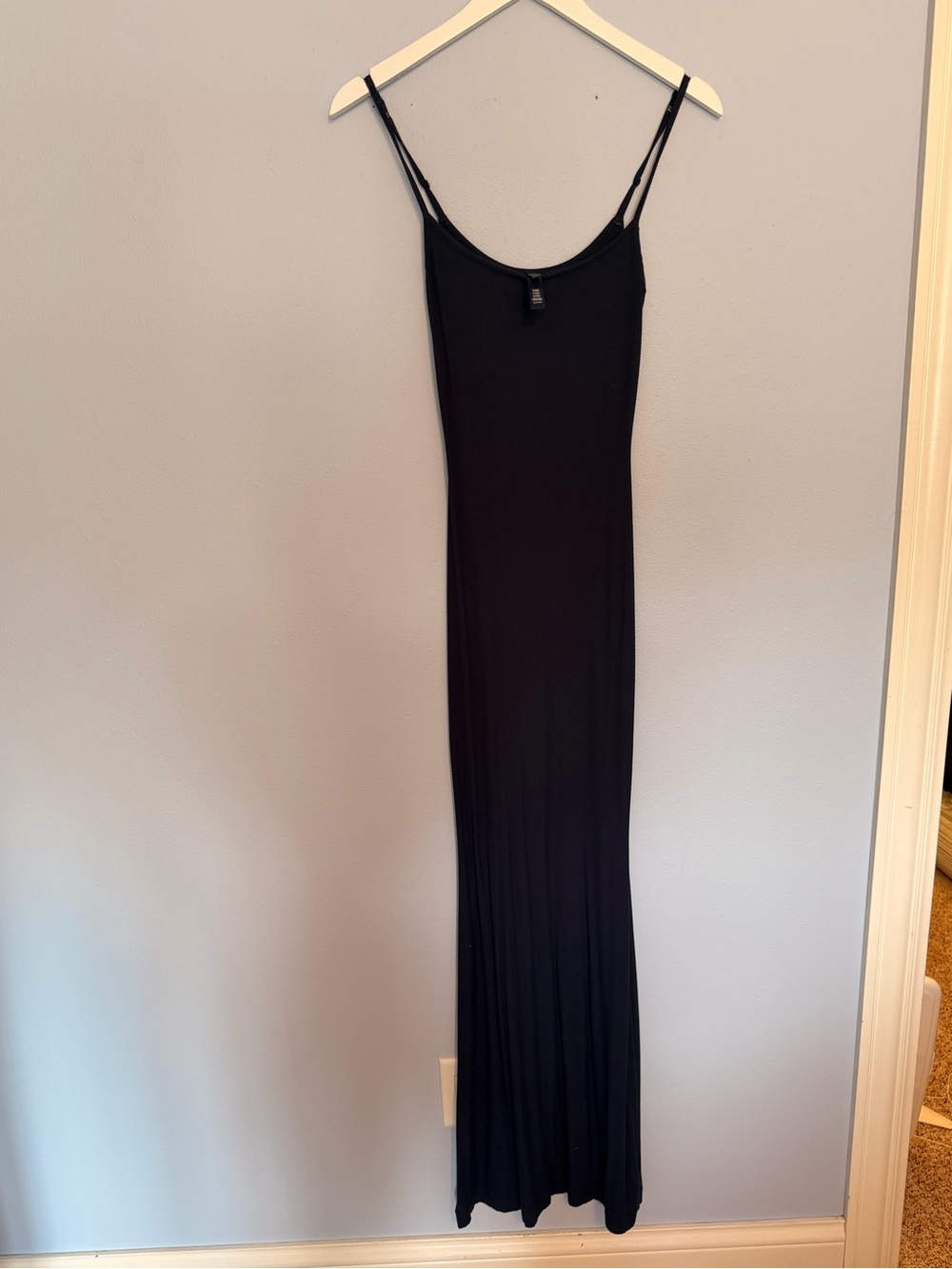 NAVY Slim Slip Maxi Dress with Spaghetti Straps